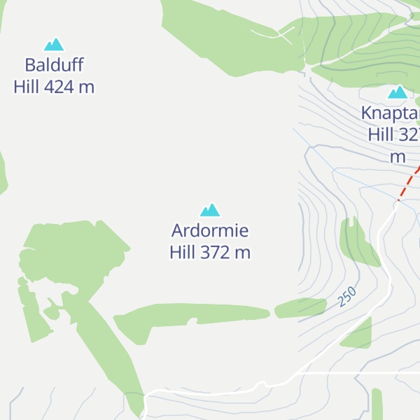 Map of Ardormie Hill