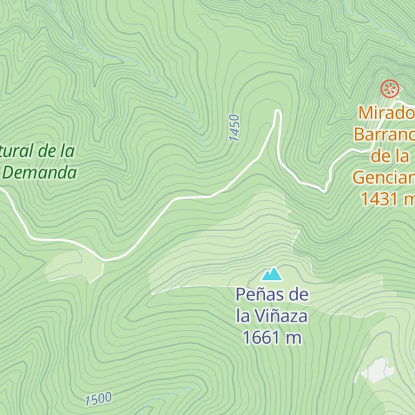 Map of Refugio Hizondo