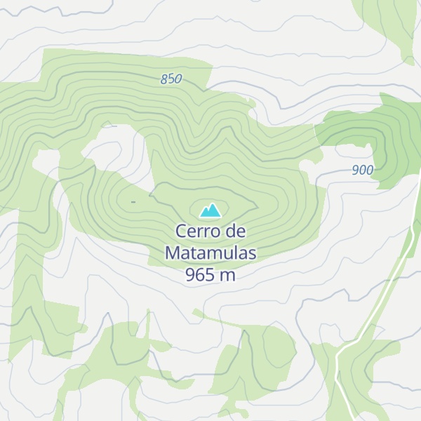 Map of Cerro de Matamulas