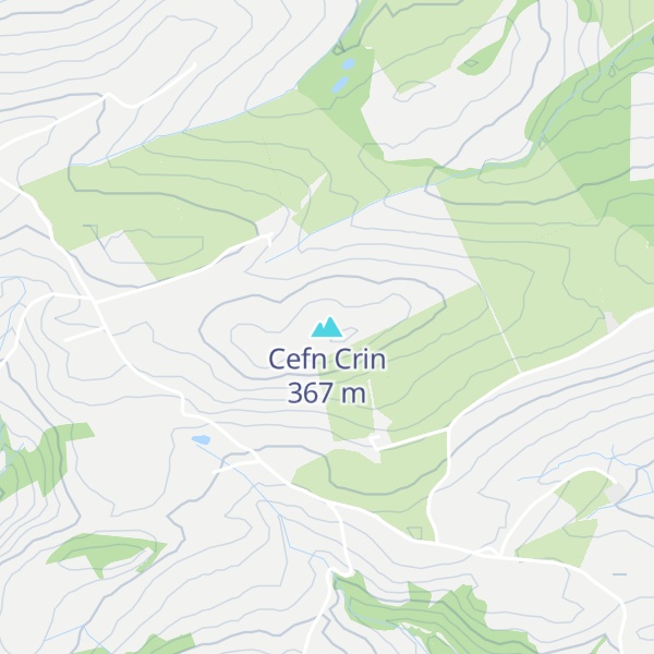 Map of Cefn Crin