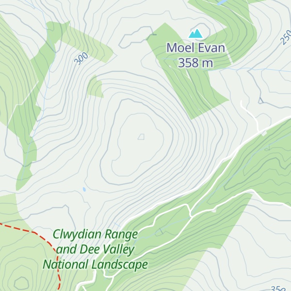 Map of Moel Plas-Yw