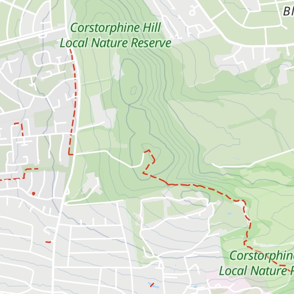 Map of Corstorphine Hill