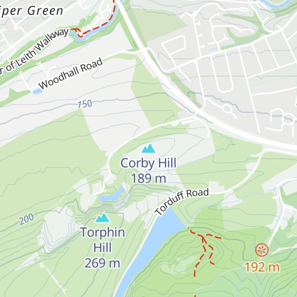 Map of Corby Hill