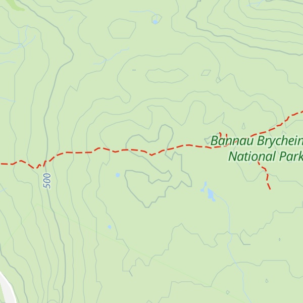 Map of Mynydd Llangynidr