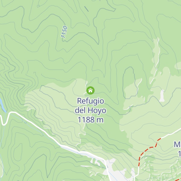 Map of Refugio del Hoyo