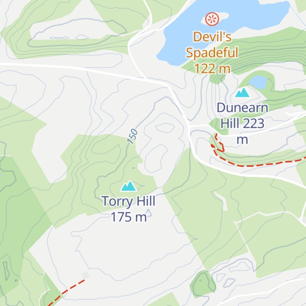 Map of Hawk Hill