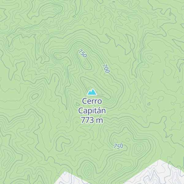 Map of Cerro Capitán