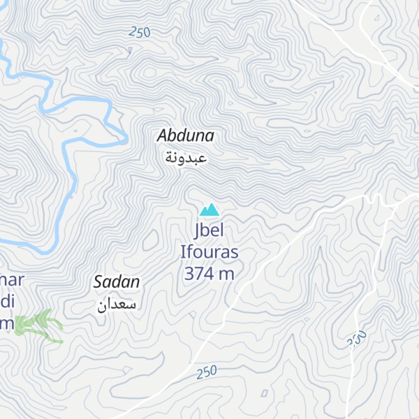 Map of Jbel Ifouras