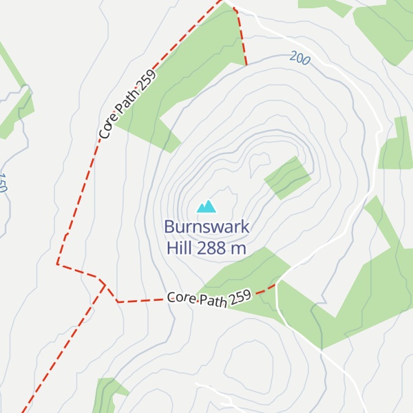 Map of Burnswark Hill