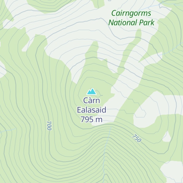 Map of Càrn Ealasaid