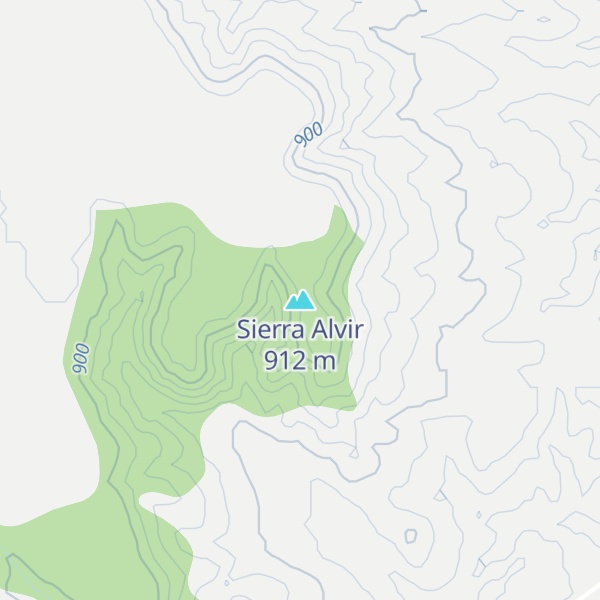 Map of Sierra Alvir