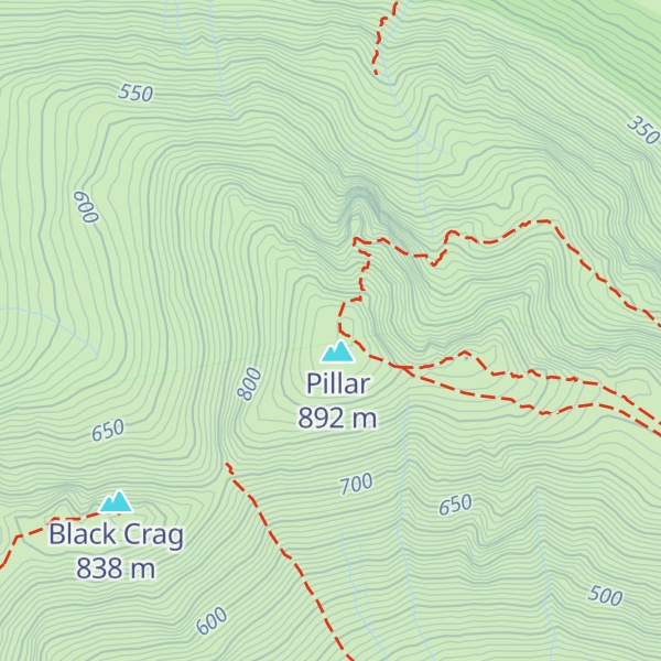 Map of Pillar Rock