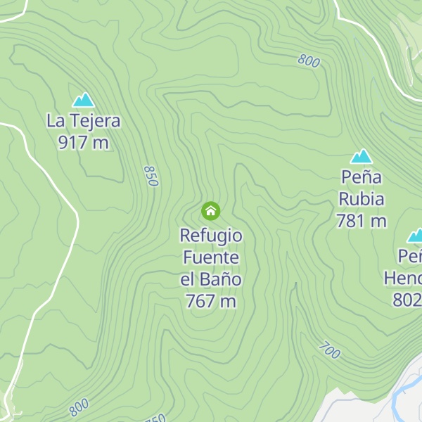 Map of Refugio Fuente el Baño