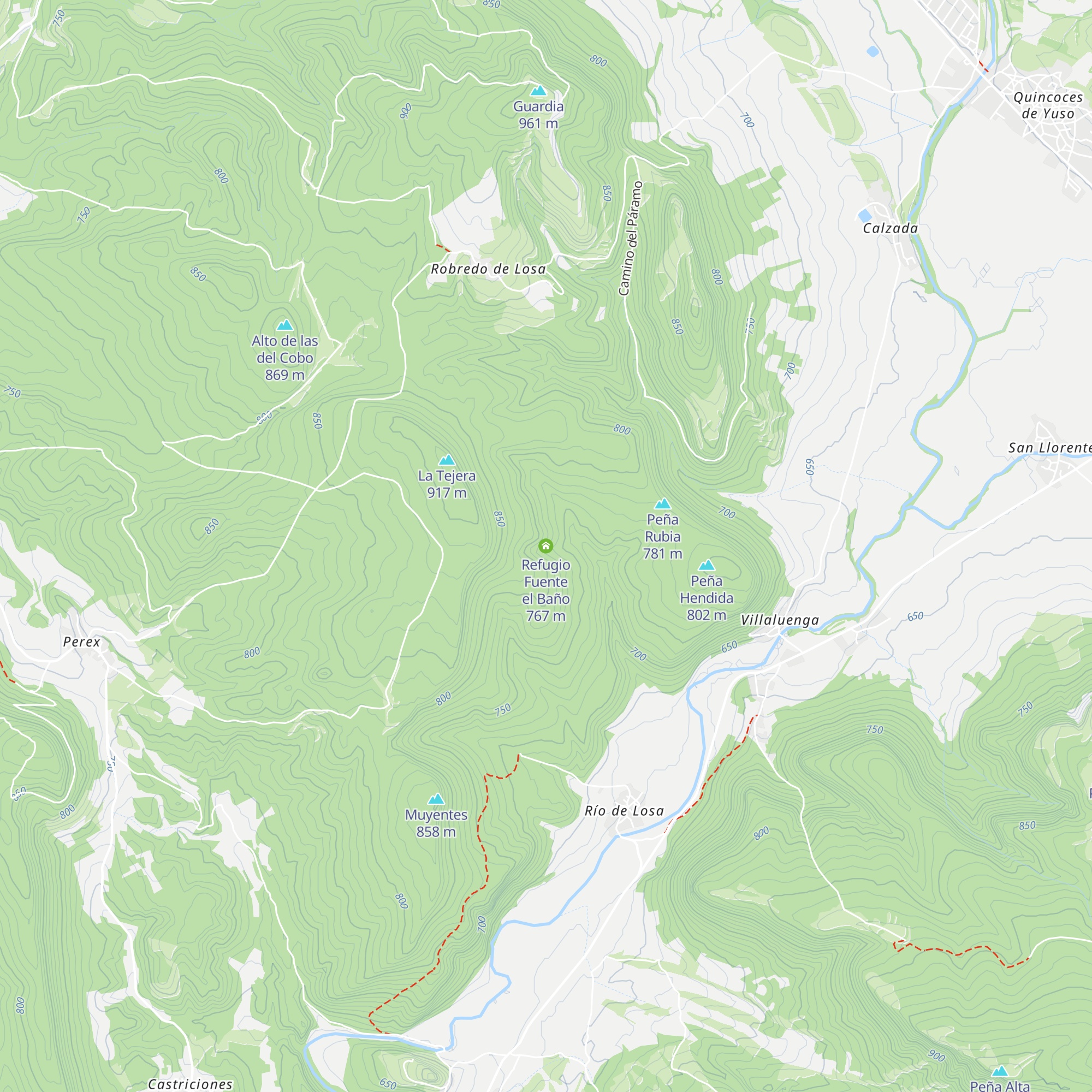 Refugio Fuente el Baño map