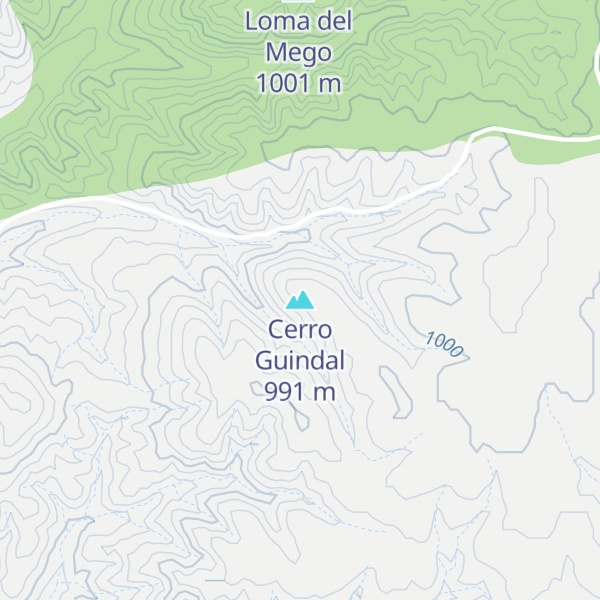 Map of Cerro Guindal