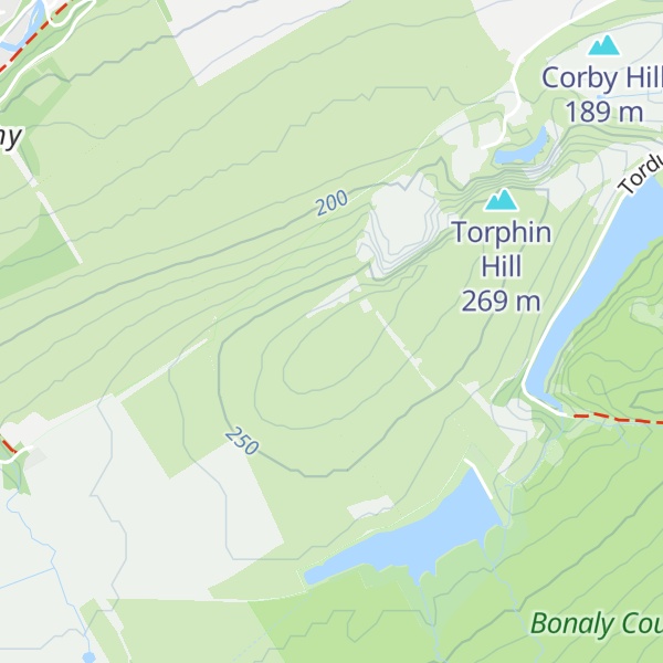 Map of Warklaw Hill