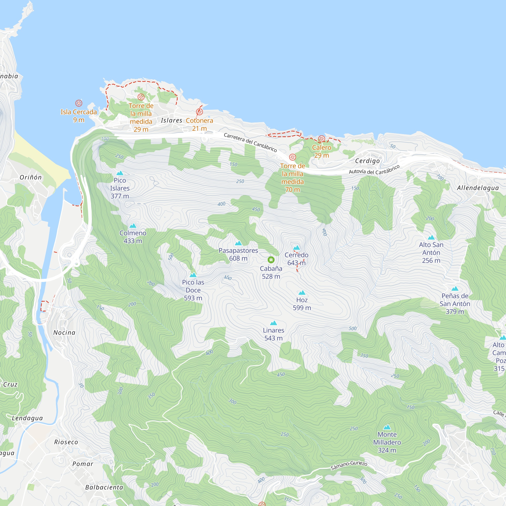 Cabaña Halconera map