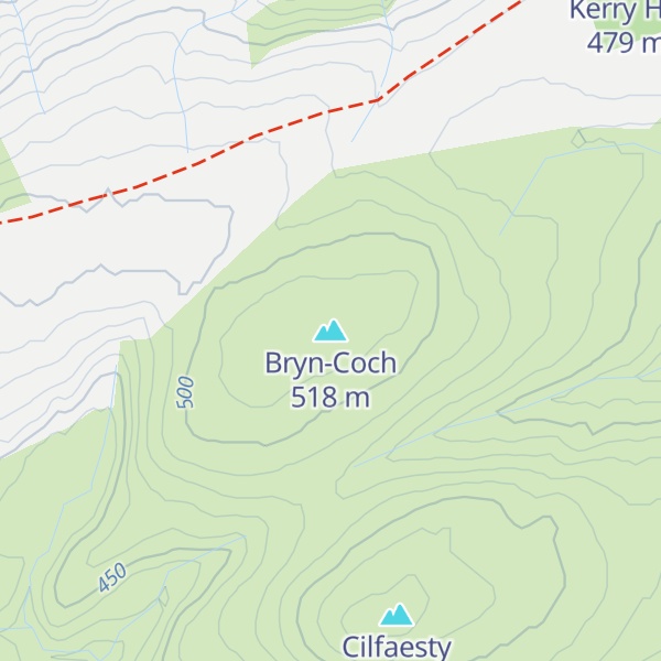 Map of Bryn-Coch