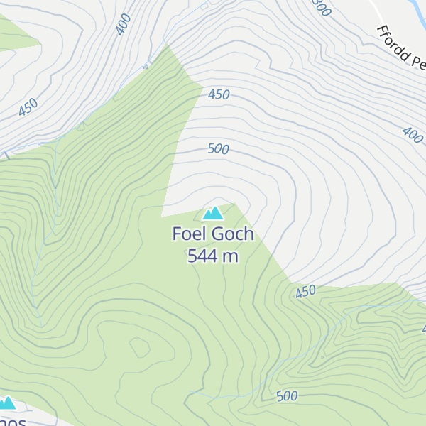 Map of Foel Goch