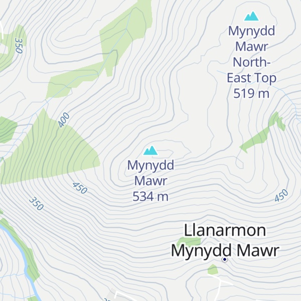 Map of Mynydd Mawr