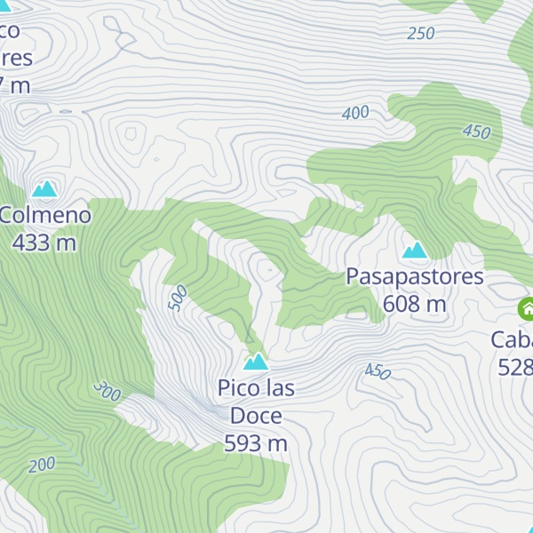 Map of Pico de la Gallina