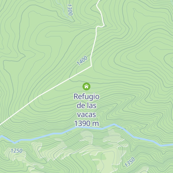 Map of Refugio de las vacas