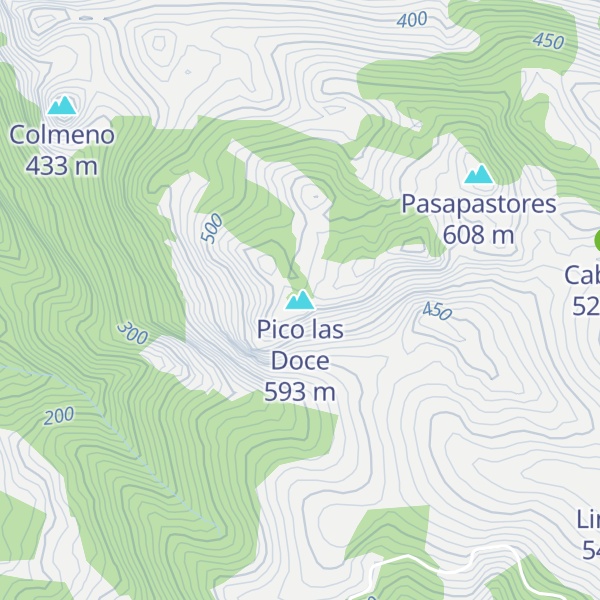 Map of Pico las Doce