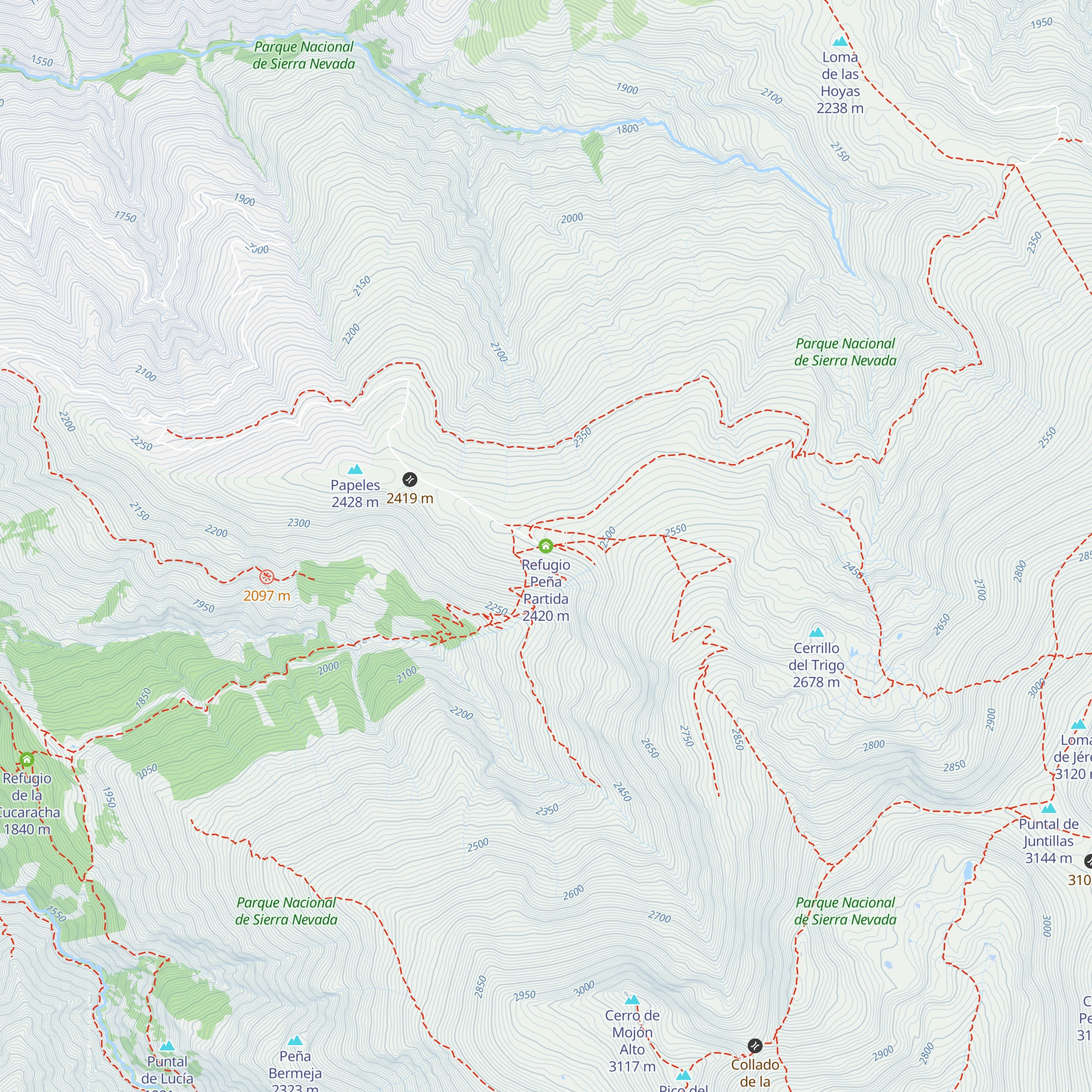 Refugio Peña Partida map
