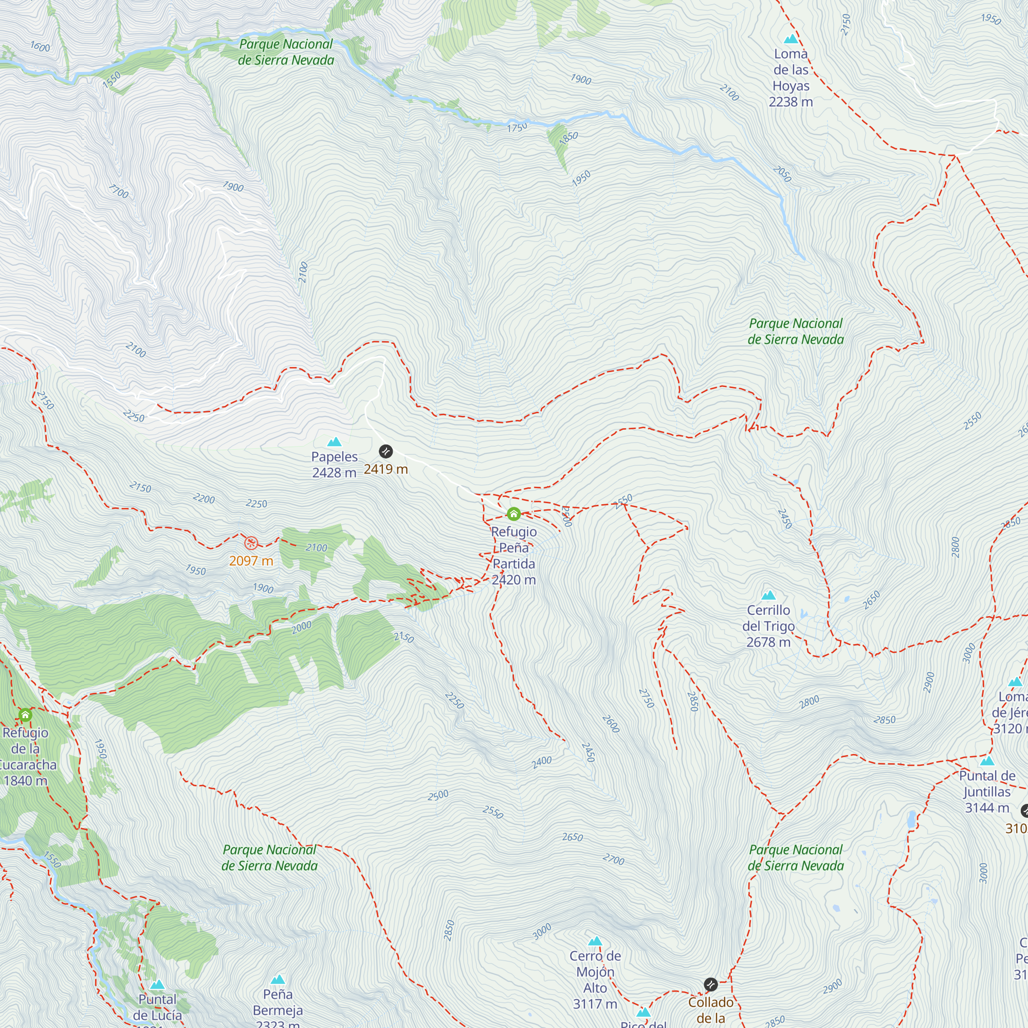 Refugio Peña Partida map