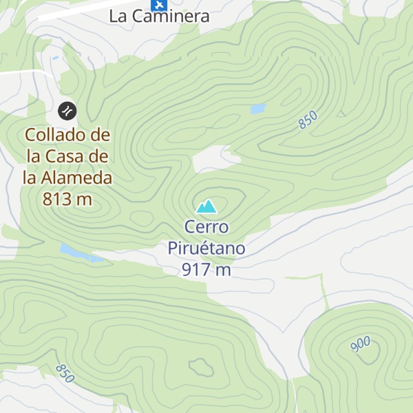 Map of Cerro Piruétano