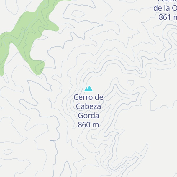 Map of Cerro de Cabeza Gorda