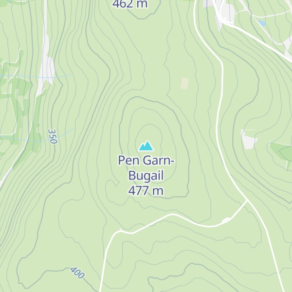 Map of Pen Garn-Bugail