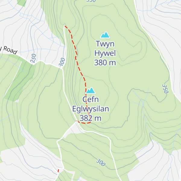 Map of Cefn Eglwysilan