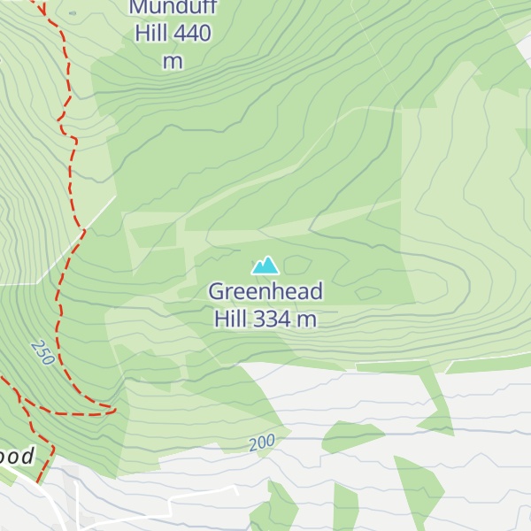 Map of Greenhead Hill