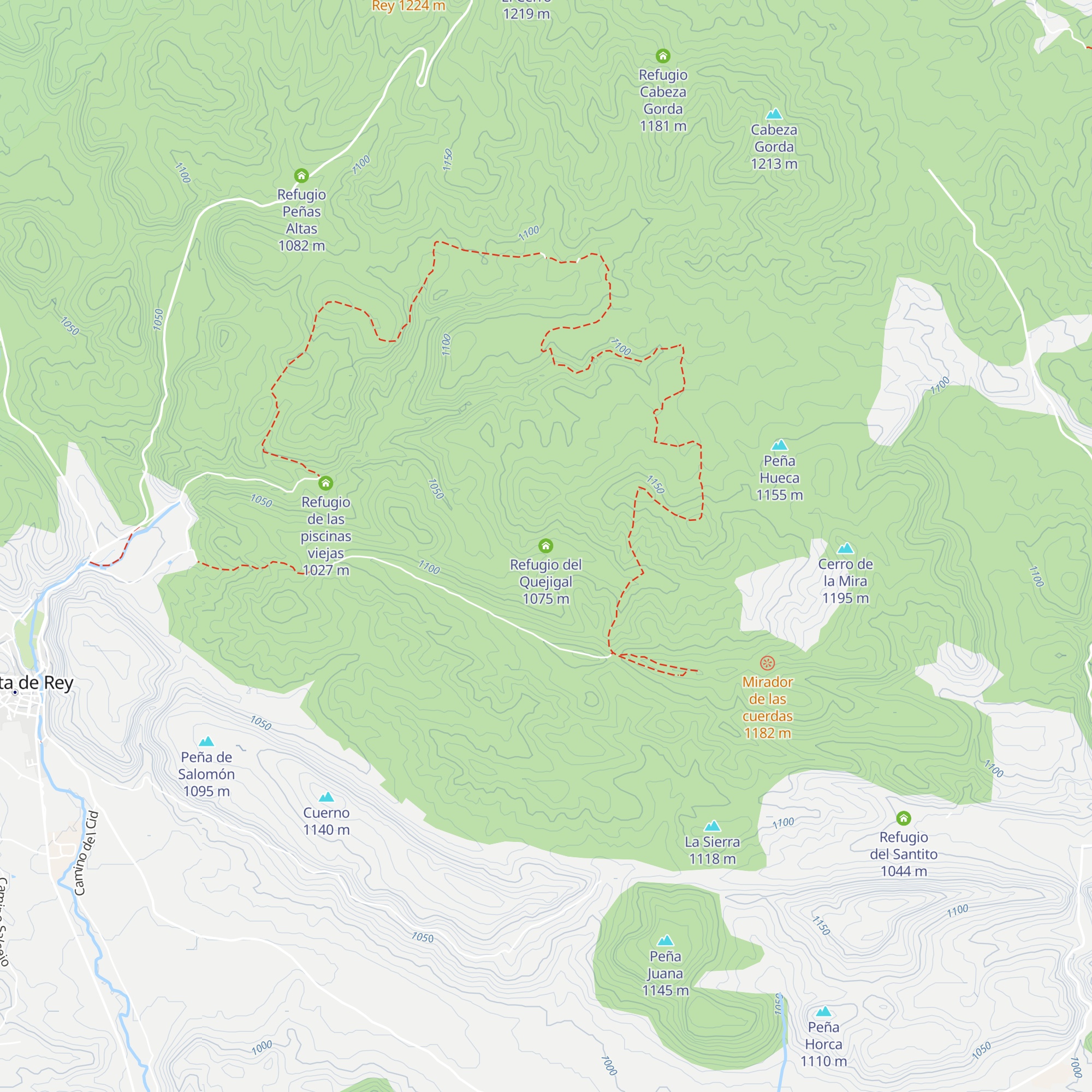Refugio del Quejigal map