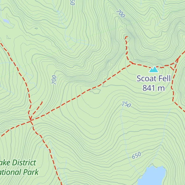 Map of Great Scoat Fell