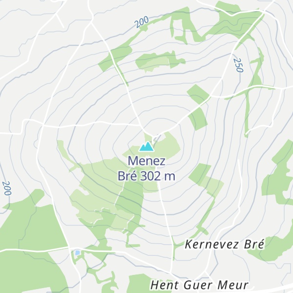 Map of Menez Bré