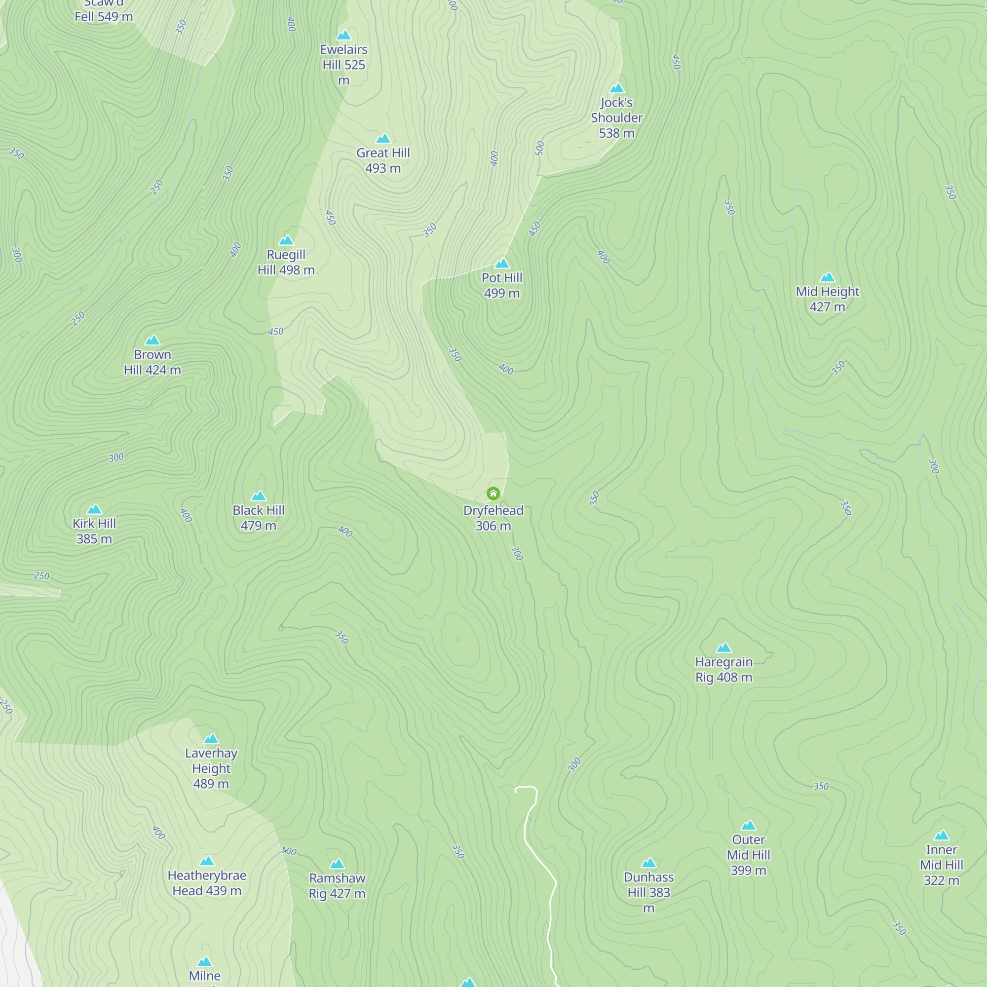 Dryfehead map