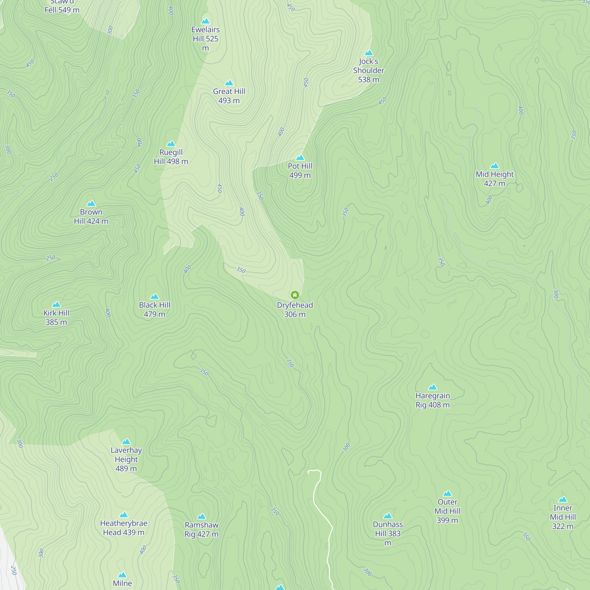 Dryfehead map