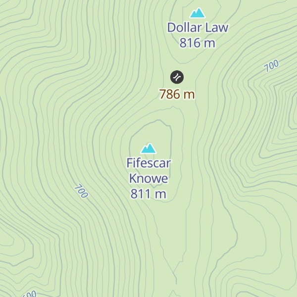 Map of Fifescar Knowe