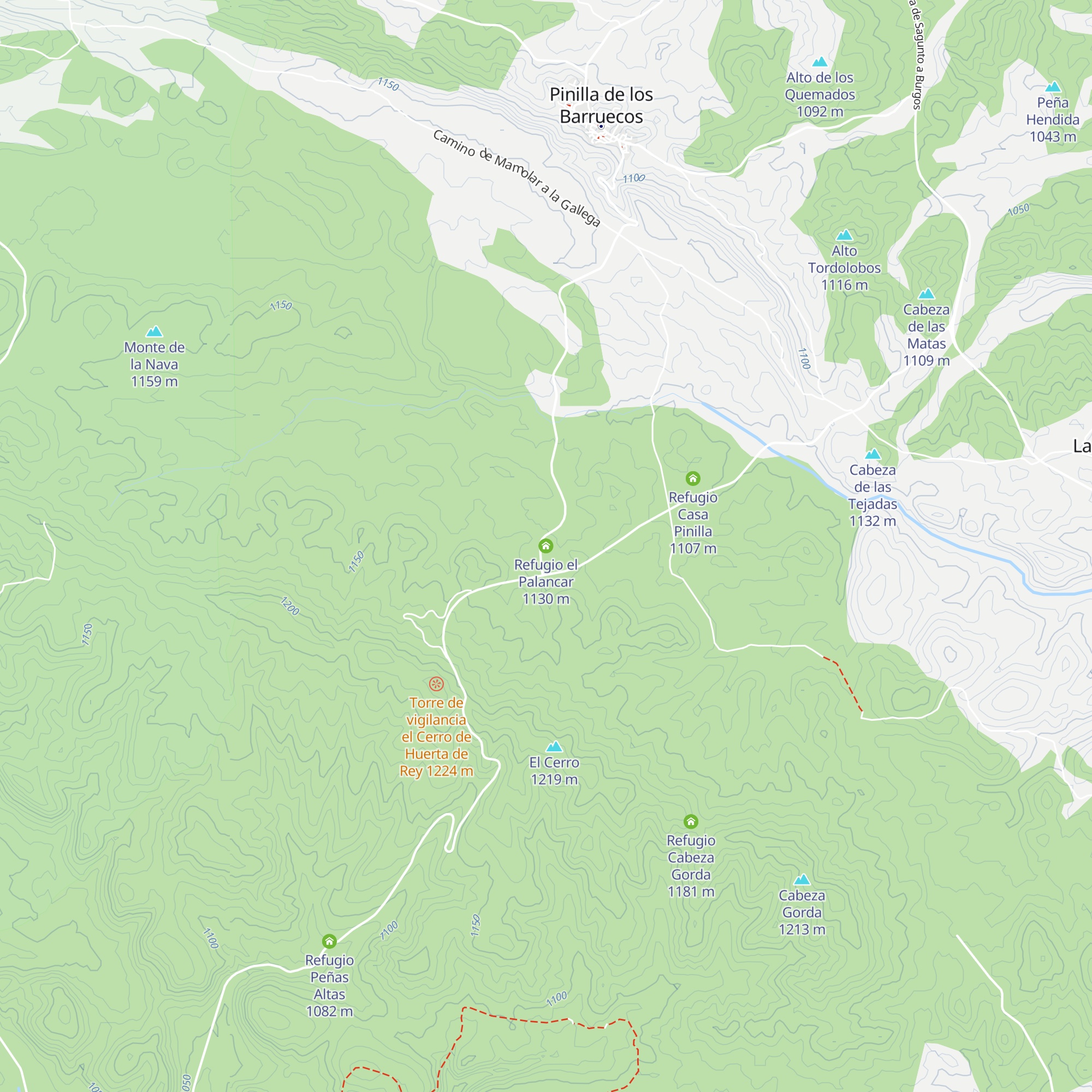 Refugio el Palancar map
