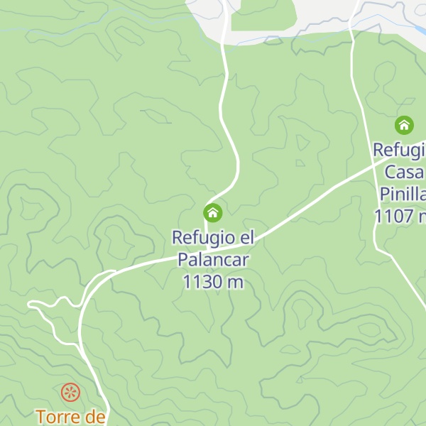 Map of Refugio el Palancar