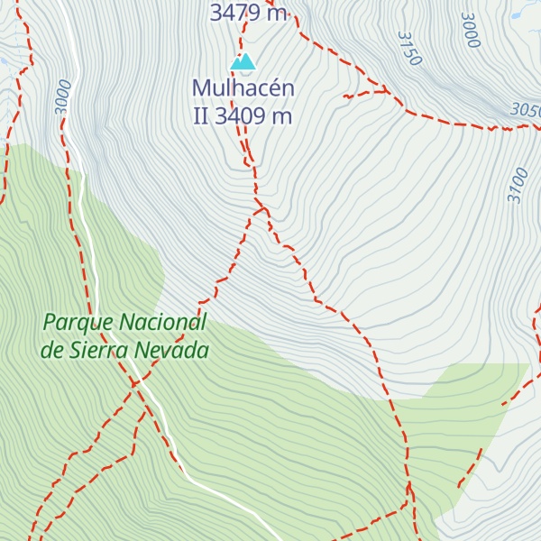 Map of Loma del Mulhacén