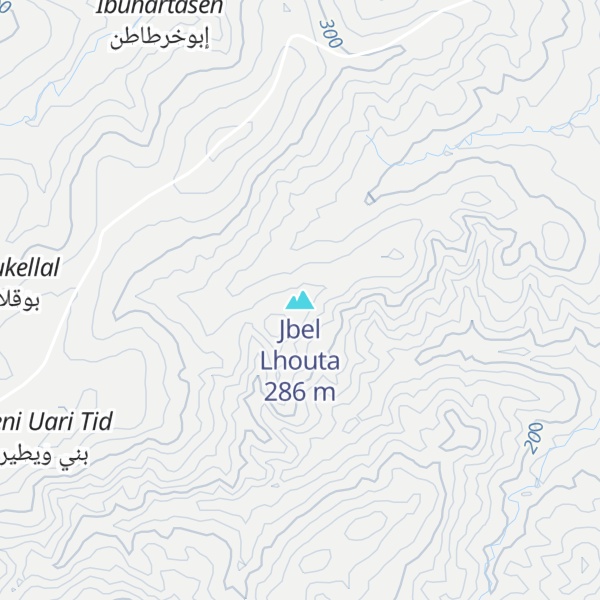 Map of Jbel Lhouta