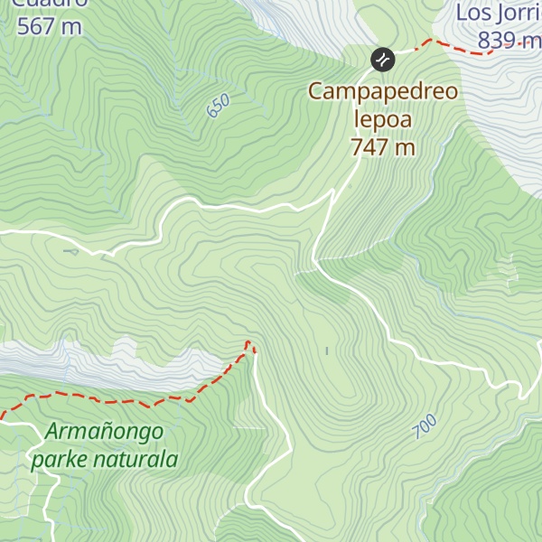Map of Los Parapetos