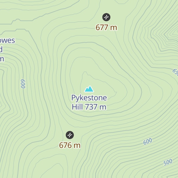 Map of Pykestone Hill