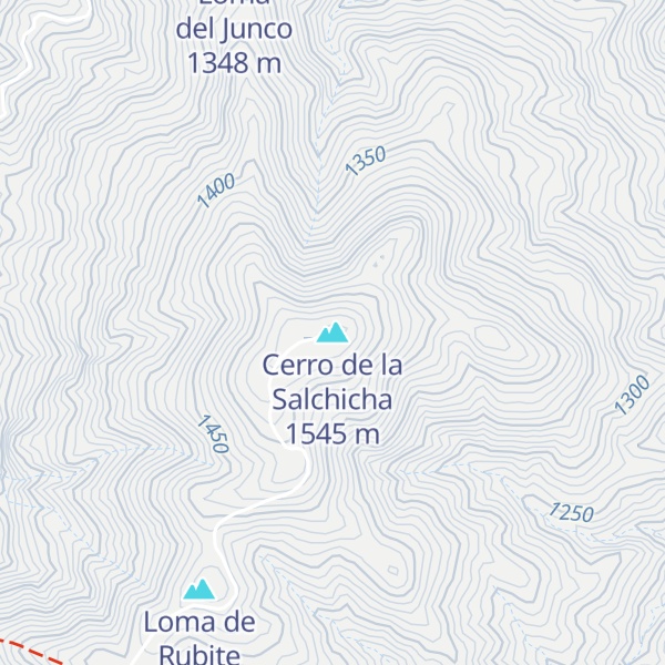 Map of Cerro de la Salchicha