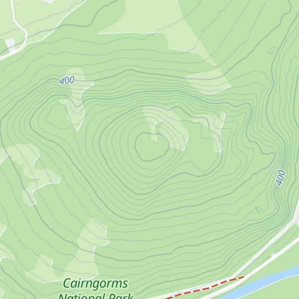 Map of Meall Alvie