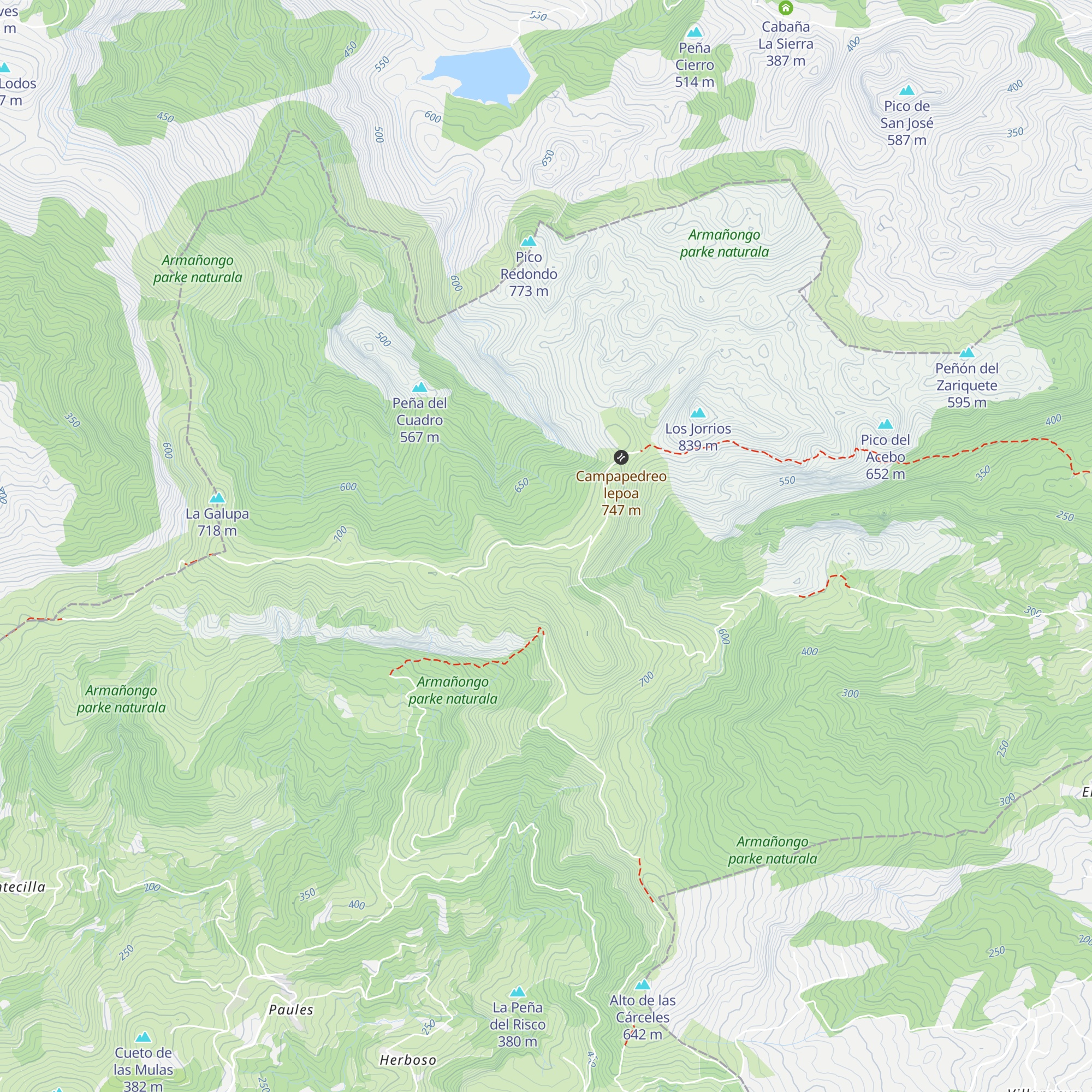Refugio Armañon map