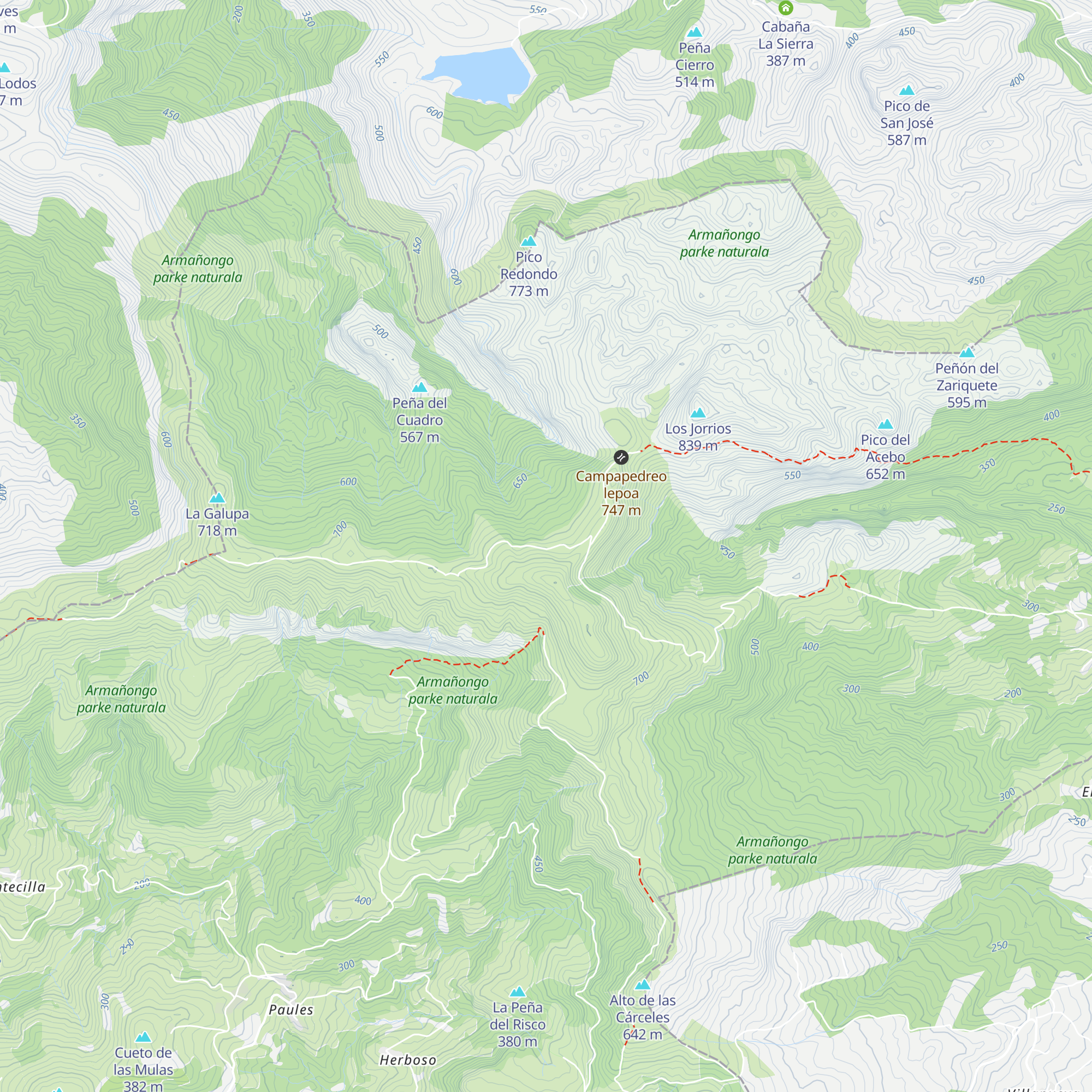 Refugio Armañon map